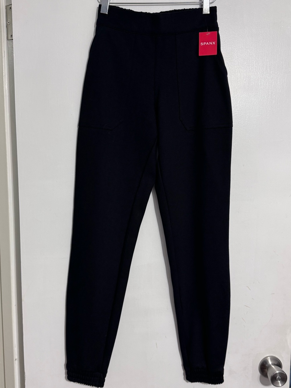 SPANX The Perfect Pant Jogger 20350R Black Stretch Casual Office Women's Sz S